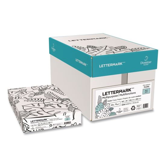 Colors 30% Recycled Multipurpose Color Paper, 20 lb Bond Weight, 8.5 x 14, Blue, 500 Sheets/Ream, 10 Reams/Carton1