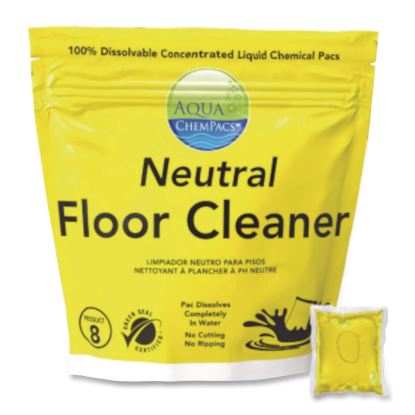 Aqua ChemPacs Neutral Floor Cleaner, Lavender Scent, 120/Pack1