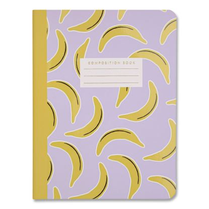 Designer Composition Book, Randomly Assorted Banana and Strawberry Cover Designs, Wide/Legal Rule, (80) 9.75 x 7.5 Sheets1