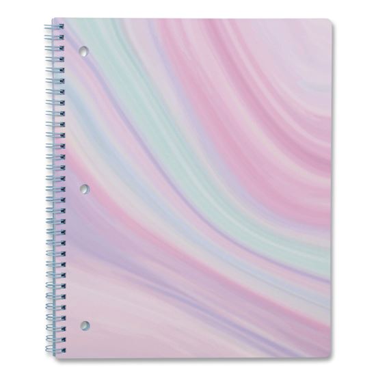 Twin-Wire Notebook, Randomly Assorted Pastel Marble Cover Designs, 1-Subject, Medium/College Rule, (80) 10.5 x 8.5 Sheets1