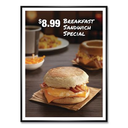 Poster Frame, Plastic, 12 x 18 Insert, Black, 10/Pack1