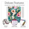 Deluxe Teal Floral Weekly/Monthly Lesson Planner, 7 Classes, Multicolor Cover, 11 x 8.5, 13-Month: Aug 2025 to Aug 20262