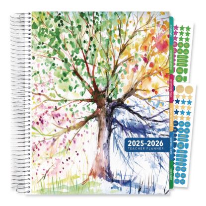 Deluxe Seasons Tree Weekly/Monthly Lesson Planner, 7 Classes, Multicolor Cover, 11 x 8.5, 13-Month: Aug 2025 to Aug 20261