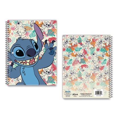 Licensed Spiral Notebook, Disney Stitch, 1-Subject, Wide/Legal Rule, Multicolor Cover, (70) 10.5 x 8 Sheets1