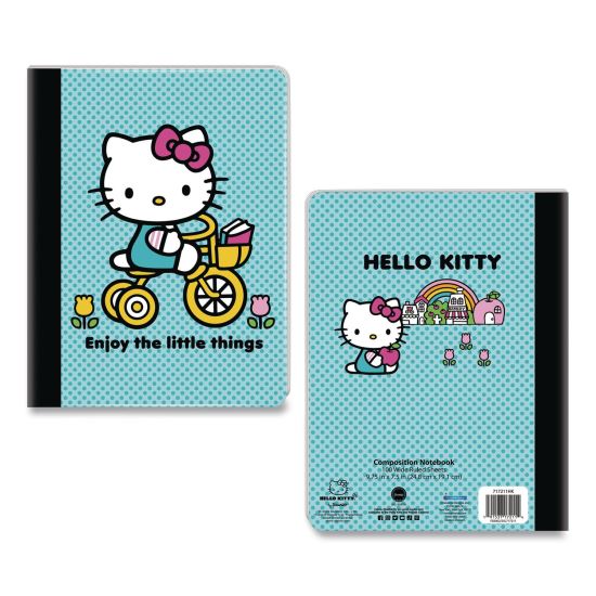 Licensed Composition Book, Hello Kitty - Enjoy the Little Things, Wide/Legal Rule, Multicolor Cover, (100) 9.75 x 7.5 Sheets1