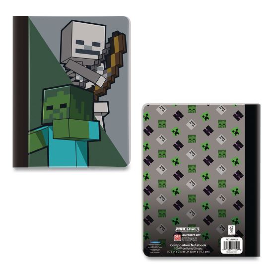Licensed Composition Book, Minecraft, Wide/Legal Rule, Multicolor Cover, (100) 9.75 x 7.5 Sheets1