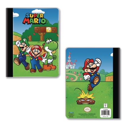 Licensed Composition Book, Super Mario, Wide/Legal Rule, Multicolor Cover, (100) 9.75 x 7.5 Sheets1
