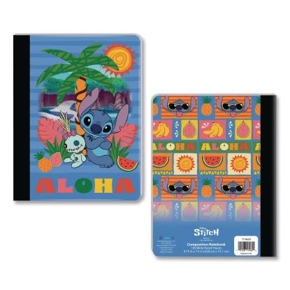 Licensed Composition Book, Disney Stitch - Aloha, Wide/Legal Rule, Multicolor Cover, (100) 9.75 x 7.5 Sheets1