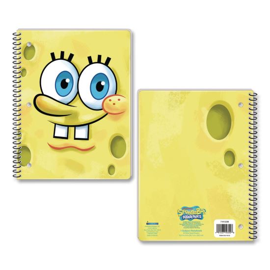 Licensed Spiral Notebook, Spongebob, 1-Subject, Wide/Legal Rule, Multicolor Cover, (70) 10.5 x 8 Sheets1