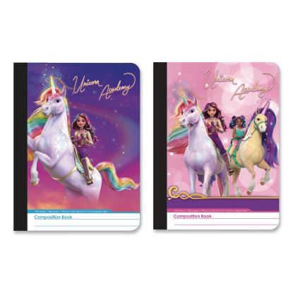 Composition Book, Randomly Assorted Unicorn Academy Cover Designs, Medium/College Rule, (100) 9.75 x 7.5 Sheets1