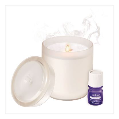 Aromatherapy Essential Oil Flameless Candle Diffuser, Jasmine and Geranium Essential Oil, 5.4 x 5.4 x 6.5, White1