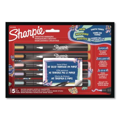 Creative Markers, Light Earth Tones, Bullet Tip, Assorted, 5/Pack1