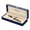 Hemisphere Ballpoint Pen, Retractable, Medium 1 mm, Blue Ink, Black Lacquered/23-Karat Gold Barrel1