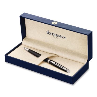 Hemisphere Ballpoint Pen, Retractable, Medium 1 mm, Blue Ink, Black Lacquered/Palladium-Chrome Barrel1