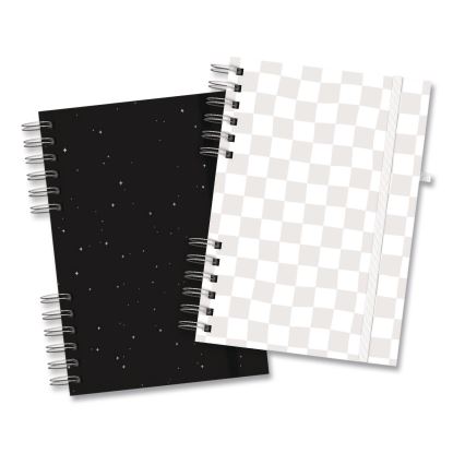 Twin-Wire Journal, Open Diary Format, Assorted Cover Colors, (90) Assorted Color 8.5 x 6.5 Sheets, 2/Pack1