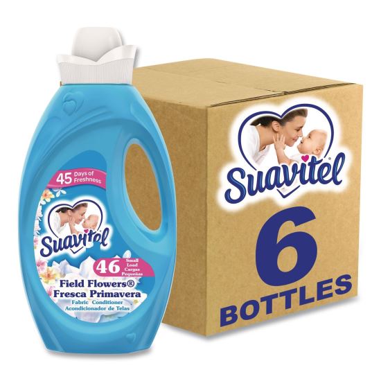 Fabric Softener, Floral Scent, 46 oz Bottle, 6/Carton1