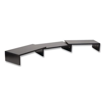 Adjustable Dual Monitor Stand, 18.1 to 51.25 x 9.25 x 4.75, Black, Supports 44 lbs1