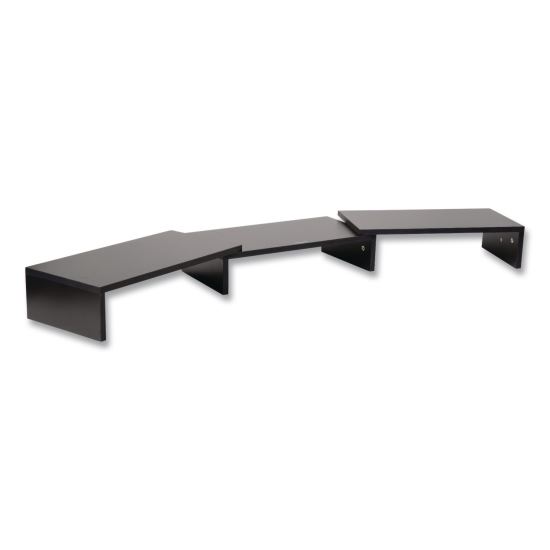 Adjustable Dual Monitor Stand, 18.1 to 51.25 x 9.25 x 4.75, Black, Supports 44 lbs1