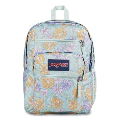 Big Student Backpack, Fits Devices Up to 15", Polyester, 13 x 7.5 x 17, Faded Floral1