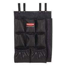 Fabric 9-Pocket Cart Organizer, 19.8 x 1.5 x 27.5, Black, 6/Carton1