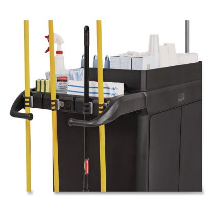 QuickClips, for Rubbermaid Commercial FG618900BLA/2202581, Resin, Black, 6/Carton1
