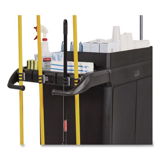 QuickClips, for Rubbermaid Commercial FG618900BLA/2202581, Resin, Black, 6/Carton1
