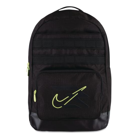 Russell Wilson Nike Pro Laptop Backpack, Fits Devices Up to 17", 13 x 7 x 19, Black/Green1