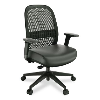 Health Bedford Polyurethane Nylon Task Chair, Supports Up to 275 lbs, 18" to 21.6" Seat Height, Black Seat/Back/Base1