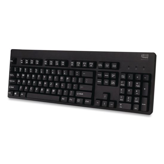 AKB630UB Antibacterial Waterproof Keyboard, 104, Keys, Black1
