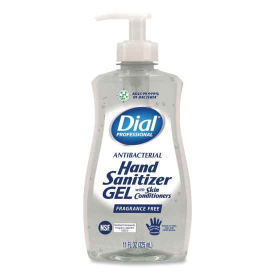 Gel Antibacterial Hand Sanitizer, Fragrance-Free, 11 oz Pump Bottle1