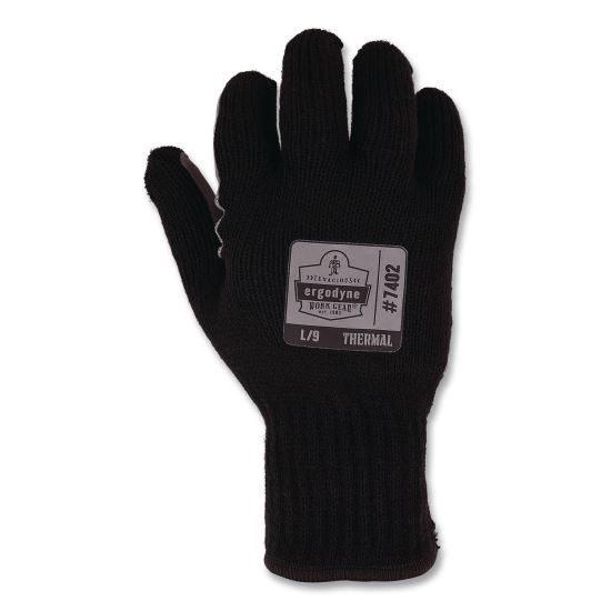 ProFlex 7402 Thermal Knit Cooler Gloves, 10.5" Long, Medium (8), Black, Pair1