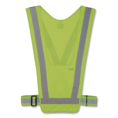 GloWear 8045X Hi-Vis Safety Vest, Polyester, One Size, Lime1