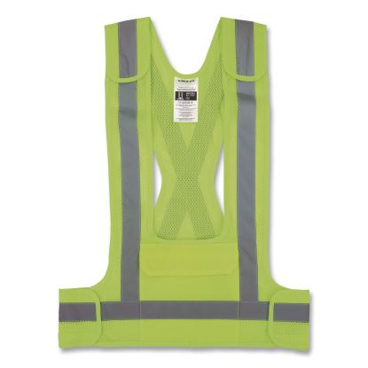 GloWear 8142BA Type O Class 1 Breakaway Hi-Vis Safety Vest, Polyester, Large/X-Large, Lime1