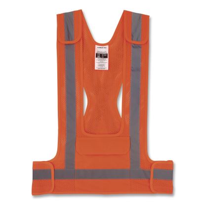 GloWear 8142BA Type O Class 1 Breakaway Hi-Vis Safety Vest, Polyester, Small/Medium, Orange1