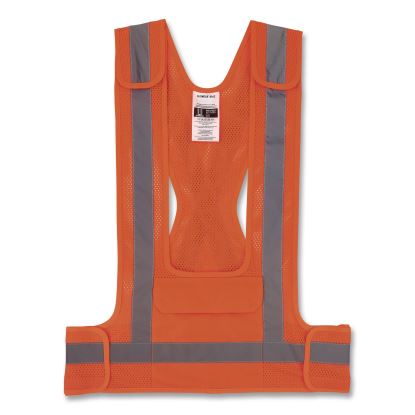 GloWear 8142BA Type O Class 1 Breakaway Hi-Vis Safety Vest, Polyester, Large/X-Large, Orange1