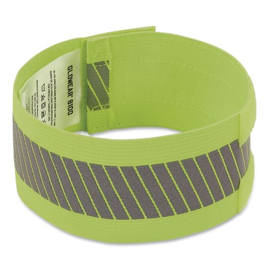 GloWear 8100 Hi-Vis Arm/Leg Band with Hook and Loop, Large/X-Large, Lime, 2/Pack1