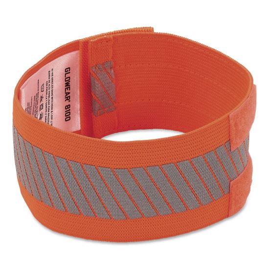 GloWear 8100 Hi-Vis Arm/Leg Band with Hook and Loop, Small/Medium, Orange, 2/Pack1