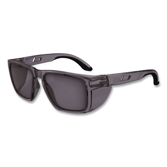 Skullerz SIXTEN Anti-Scratch/Enhanced Anti-Fog Safety Glasses with Side Shields, Translucent Smoke Polycarbonate Frame/Lens1