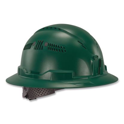 Skullerz 8964 Full Brim Class C Safety Helmet, 6-Point Ratchet Suspension, Green1