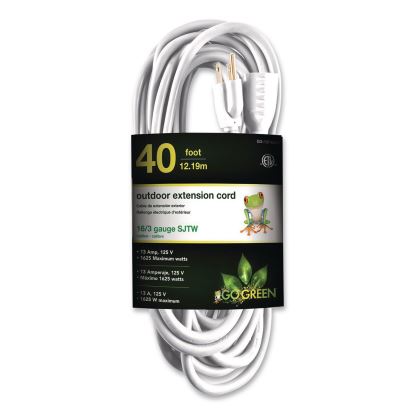 16 AWG Outdoor Extension Cord, 40 ft, 13 A, White1