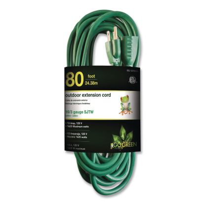 16 AWG Outdoor Extension Cord, 80 ft, 10 A, Green1