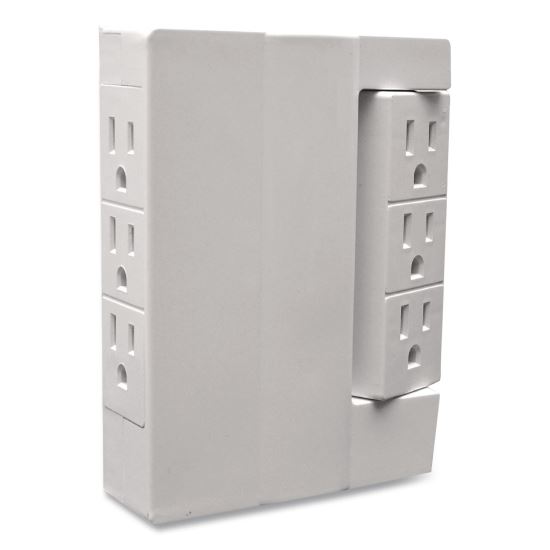 6 Outlet Swivel Wall Tap, White1
