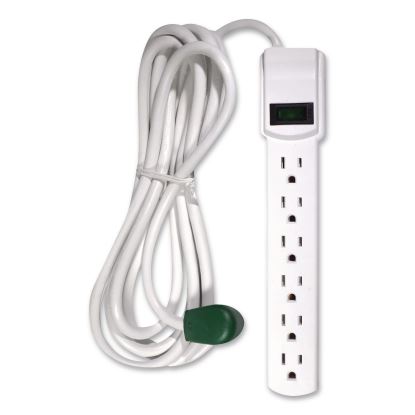 6 Outlet Surge Protector, 12 ft Cord, 250 J, White1