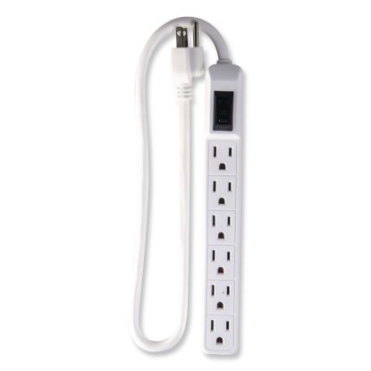 6 Outlet Mini Surge Protector, 2 ft Cord, 160 J, White1