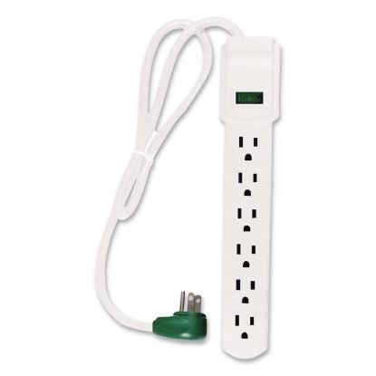 6 Outlet Surge Protector, 2.5 ft Cord, 160 J, White1