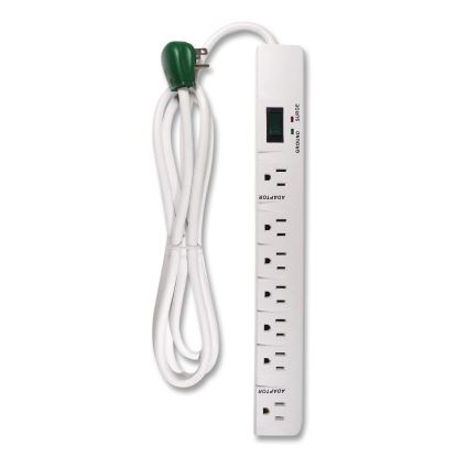 7 Outlet Surge Protector, 6 ft Cord, 1,200 J, White1