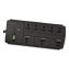 8 Outlet Surge Protector, 6 ft Cord, 750 J, Black1