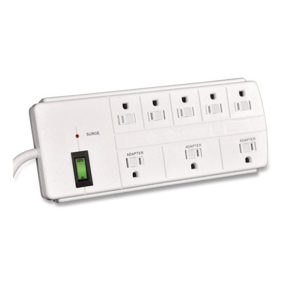 8 Outlet Surge Protector, 6 ft Cord, 750 J, White1