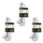 Household Extension Cord, 12 ft, 13 A, White, 3/Pack1