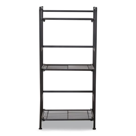FlipShelf Three-Shelf Unit, 14.5w x 12d x 30.5h, Black1